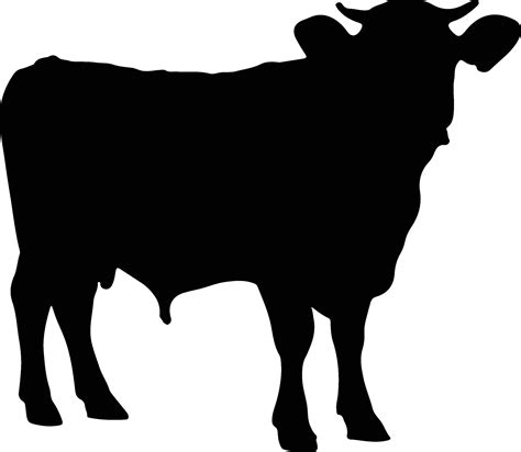 Cow Silhouette illustration Vector White Background 39355452 Vector Art ...