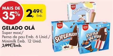 Promo O Gelado Ol Super Maxi Perna De Pau Unid Minimilk