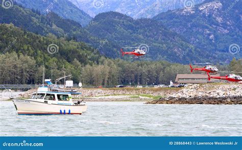 Alaska Salmon Fishing Helicopter Tours Editorial Stock Photo Image