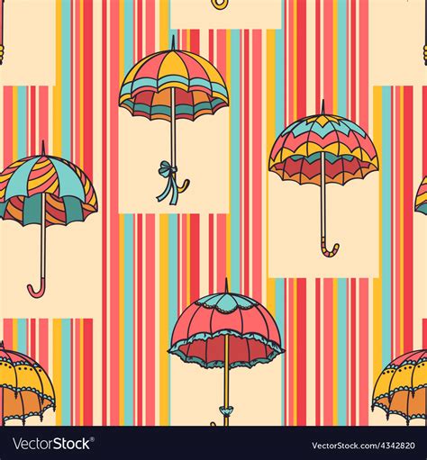 Umbrella pattern Royalty Free Vector Image - VectorStock