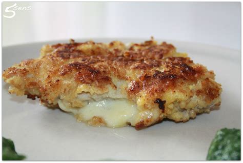 Escalope panée à la raclette façon cordon bleu Les 5 sens en cuisine