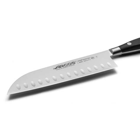 Cuchillo Santoku Acero Inoxidable Forjado Nitrum 180 Mm Mango Negro