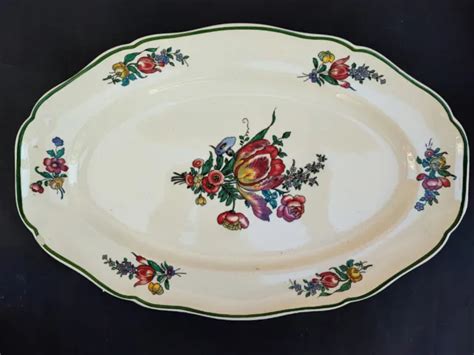 PLAT OVALE EN Faïence de VILLEROY BOCH Modèle Vieux Strasbourg EUR 12