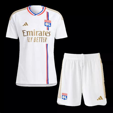 Olympique Lyonnais Home Soccer Jersey Kit Jersey Shorts