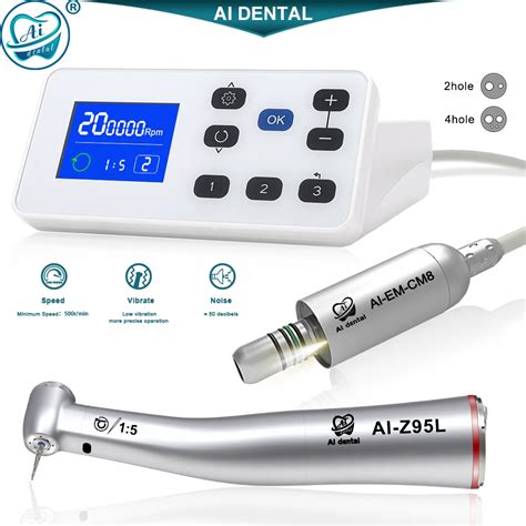 Kit De Micromotor El Ctrico Led Ai Em Cm Pieza De Mano Dental De Baja