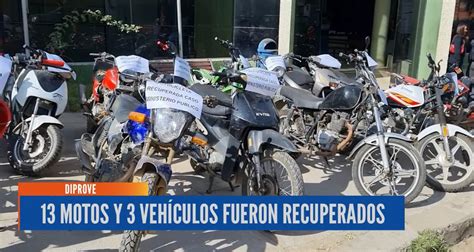 13 Motos Y 3 VehÍculos Fueron Recuperados Red Uno Sur