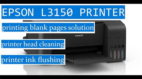 Epson L3150 Colour Printing Problem Epson L3150 Head Cleaning Youtube