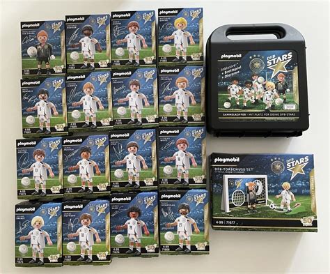 Playmobil Edeka DFB Stars 2024 Komplettset 16 Spieler Torwand Koffer