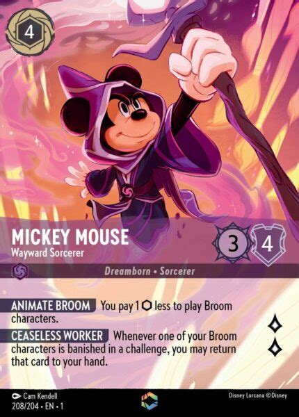 Mickey Mouse Wayward Sorcerer Enchanted Disney Lorcana