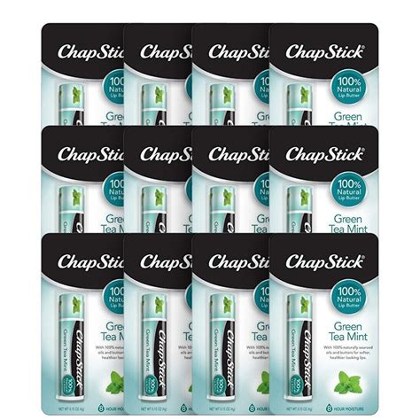 Chapstick Natural Lip Butter Green Tea Mint Oz Pack Free