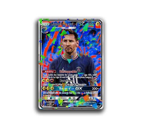 Lionel Messi PSG Special Holographic Pokémon Collective GX Etsy