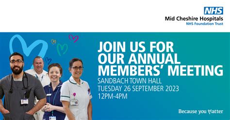 Public Invited To Mid Cheshire Hospitals Annual Members Meeting Mid