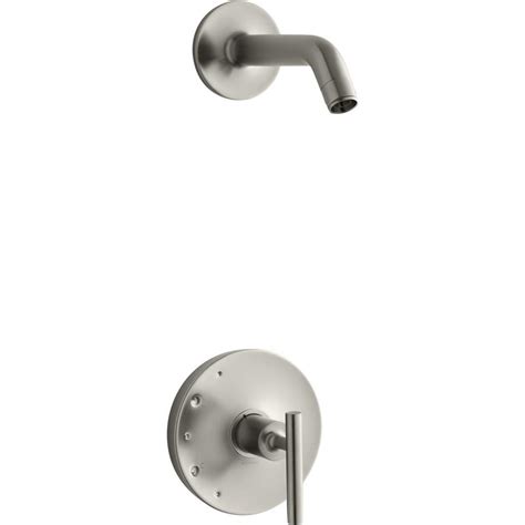 Kohler Purist Vibrant Brushed Nickel 1 Handle Commercial Shower Faucet With Valve At