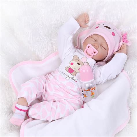 OCSDOLL Reborn Baby Dolls 22 Cute Realistic Soft Silicone Sleeping