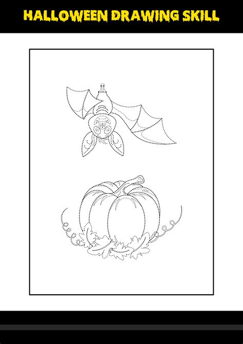 Halloween drawing skill for kids. Halloween drawing skill coloring page ...