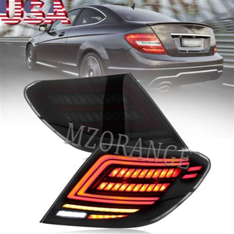 Smoked LED Tail Light Brake Lamp For Mercedes Benz W204 C200 C250 C300