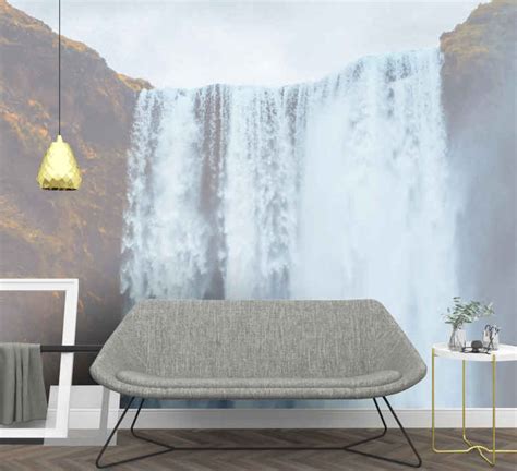 Waterfalls Living Room Mural Tenstickers