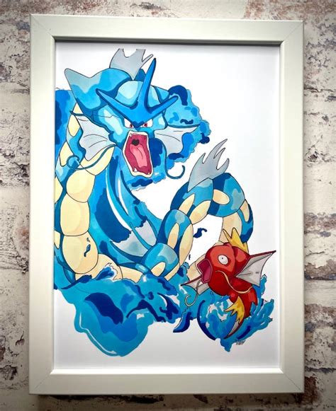 Pokemon Poster Original Art Work A4 Prints Limited Edition Etsy