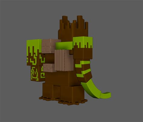 Stl File Minecraft Jungle Abomination Minifigure 🦸 ・template To