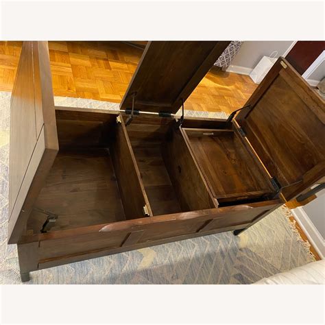 Crate & Barrel Tucker Storage Trunk Coffee Table - AptDeco
