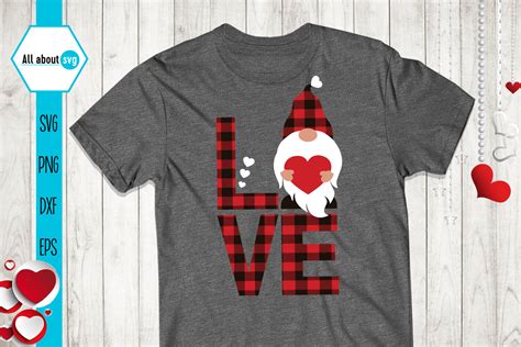 Valentines Buffalo Plaid Gnome Svg By All About Svg TheHungryJPEG