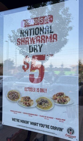 Osmow S National Shawarma Day Deals Oct Redflagdeals