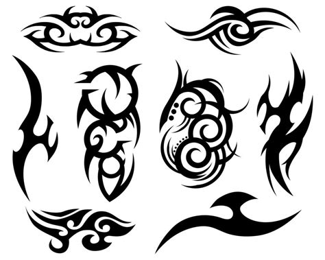 Collection Of Black Tribal Tattoos 23256730 Vector Art At Vecteezy