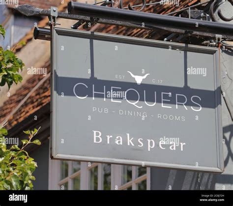 Sign at Chequers pub in Marlow, UK Stock Photo - Alamy