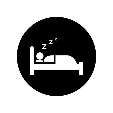 Sleeping, sleep bed icon vector in circle 28082160 Vector Art at Vecteezy