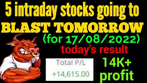 Breakout Stocks For Tomorrow Intraday Stocks For Tomorrow 17 08 2022