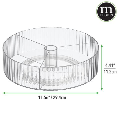 Mdesign Fluted Lazy Susan Turntable Spinner For Kitchenbathroom Michaels