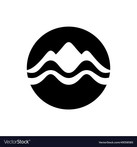 Seismic Waves Icon Simple Royalty Free Vector Image