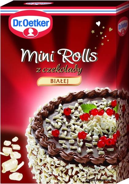 Dr Oetker Mini Rolls z czekolady białej Aromaty i dodatki do ciast i