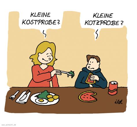 Kostprobe Cartoon Ach Echt Cartoons Illustrationen