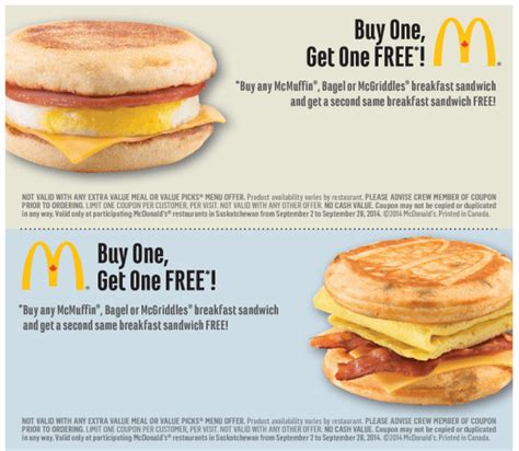 McDonalds Canada Printable Coupons: New Coupons Added for British ...