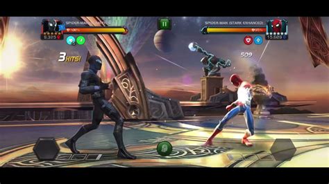 5 Star Spider Man Stealth Suit Vs 6 Star Spider Man Stark Enhanced Gameplay Mcoc Youtube