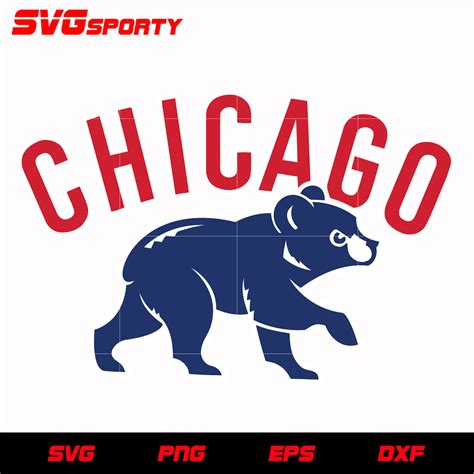 Chicago Cubs Bear Logo svg, mlb svg, eps, dxf, png, digital file for c ...