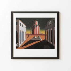 Giorgio De Chirico Vintage Print 2002 Piazza D Italia 1915 Home Decor