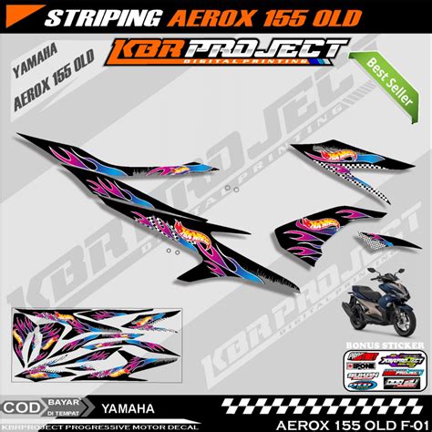 Jual AEROX 155 OLD LAMA STIKER STRIPING PREMIUM MOTOR KEREN LIS VARIASI