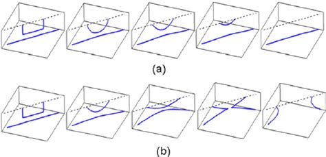 Snapshots From Dd Simulations Of A Dislocation Half Loop And An