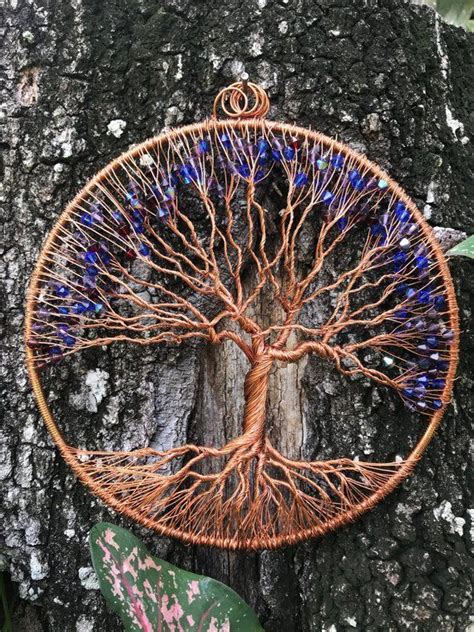 Inch Handmade Copper Wire Tree Of Life Wall Art Window Sun