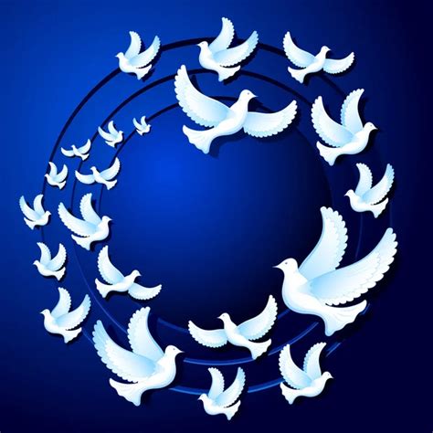 Dove flying around Peace symbol — Stock Vector © vectomart #8489975