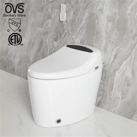 Ovs Upc Etl Luxury No Water Pressure Foot Flush Smart Toilet Automatic