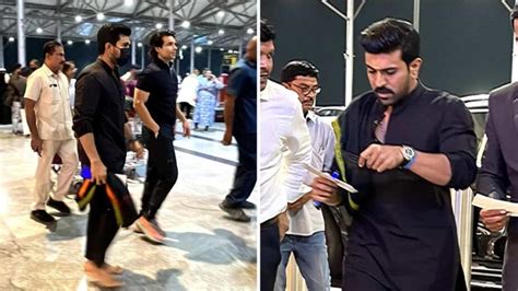 Ram Charan Spotted Barefoot At Airport As He Leaves For US Ahead Of