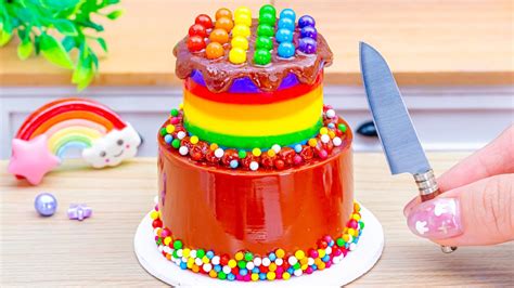 Best Miniature Rainbow Chocolate Cake Decorating Rainbow Pop It Cake