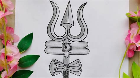 How To Draw A Trishul Step By Step Ll Trishul Drawing Ll Trishul Tattoo