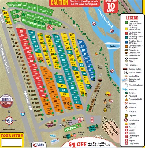 Fountain Colorado Campground Map Colorado Springs Koa Holiday