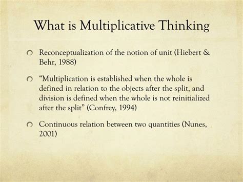 Ppt Indicators Of Multiplicative Reasoningthinking Powerpoint