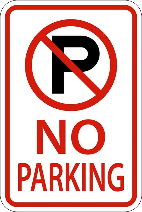 No Parking Sign On White Background 7487089 Vector Art at Vecteezy