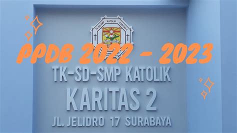 Ppdb 2022 2023 Sdk Karitas Ii Youtube